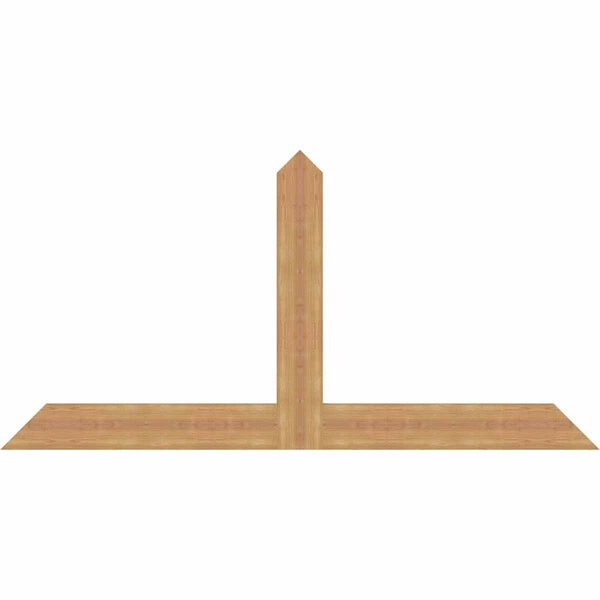 Ekena Millwork Portland Timber Gable Bracket, Western Red Cedar, 72"W x 36"H x 1 1/2"D x 5 1/2"F, 12/12 Pitch GBW072X36X0206POR00SWR - main
